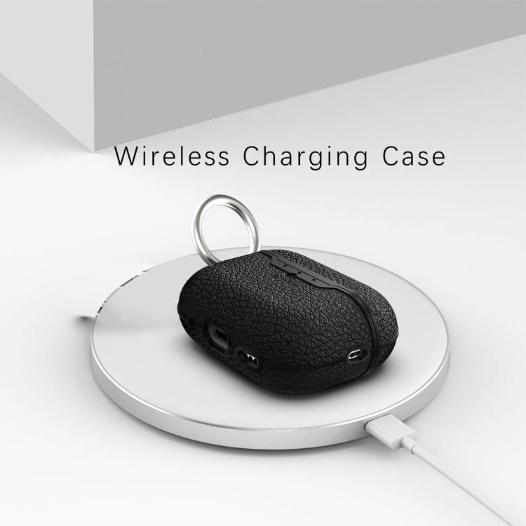 For AirPods Pro 3 Lychee Pattern TPU Earphone Protective Cover