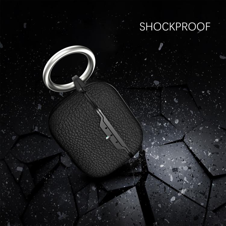 For AirPods Pro 3 Lychee Pattern TPU Earphone Protective Cover