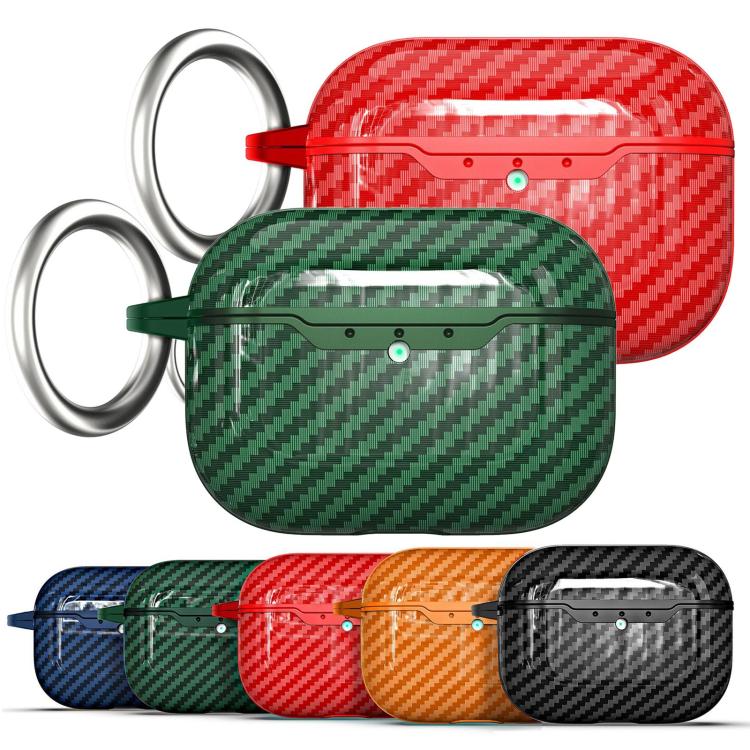 For AirPods Pro 2 Carbon Fiber TPU Earphone Protective Cover