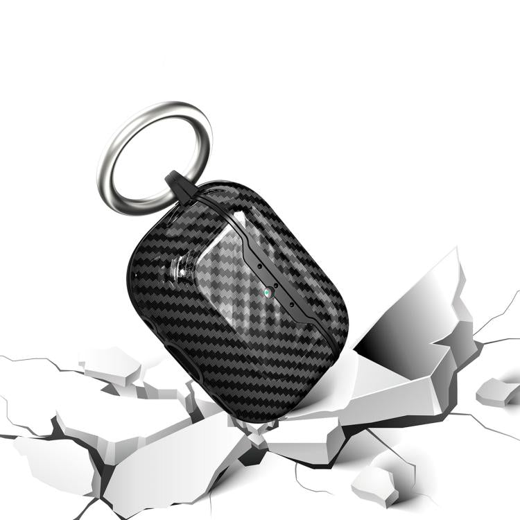 For AirPods Pro 2 Carbon Fiber TPU Earphone Protective Cover