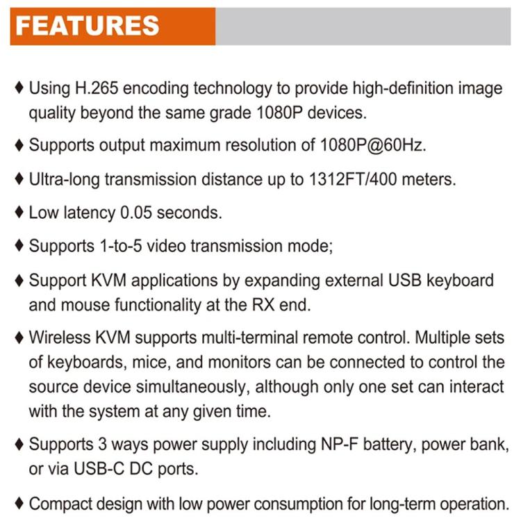 VRRIIS 082K Support USB Keyboard Mouse 400m Wireless HD KVM Extender Video Transmitter Receiver, Plug:UK Plug