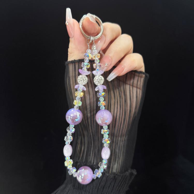 Drilled Ball Gold Leaf Pearl Crystal Necklace