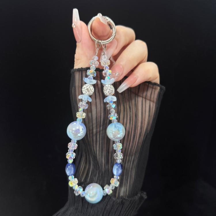 Drilled Ball Gold Leaf Pearl Crystal Necklace