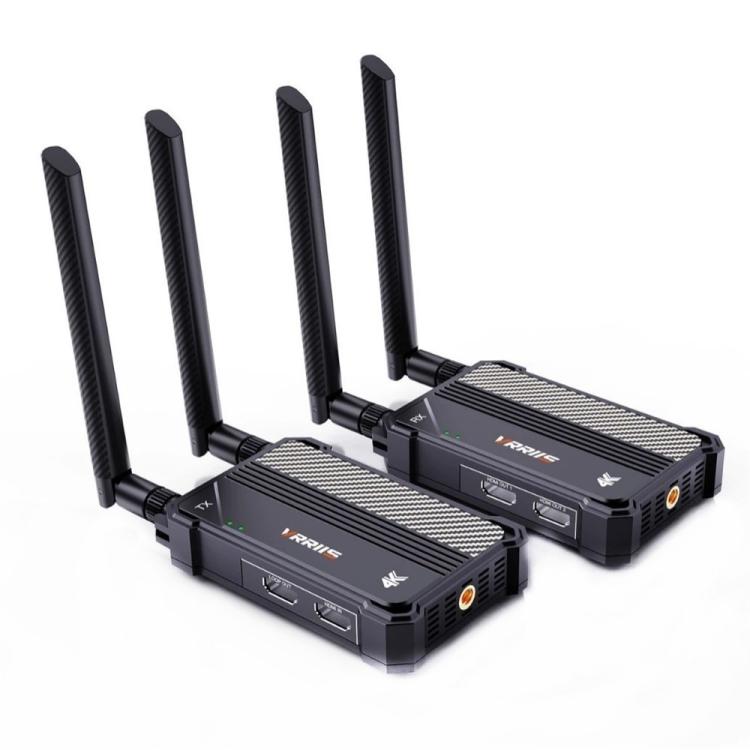 VRRIIS WL095 P Long Range Dual Band Low Latency 4K Ultra HD Wireless Transmitter Receiver Kit, Plug:US Plug