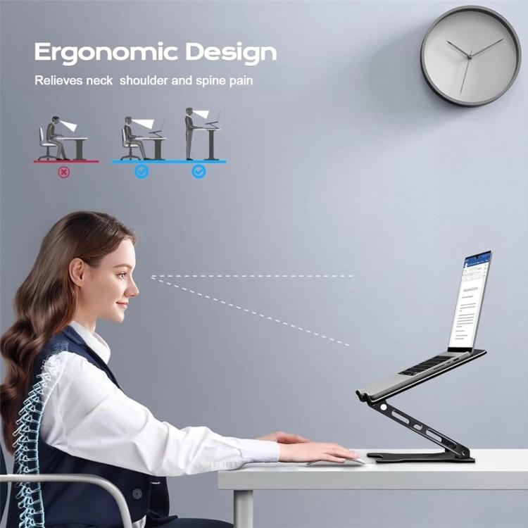NH-02B Notebooks PC Foldable Adjustable Height Laptop Stand for 10-15.6 inch