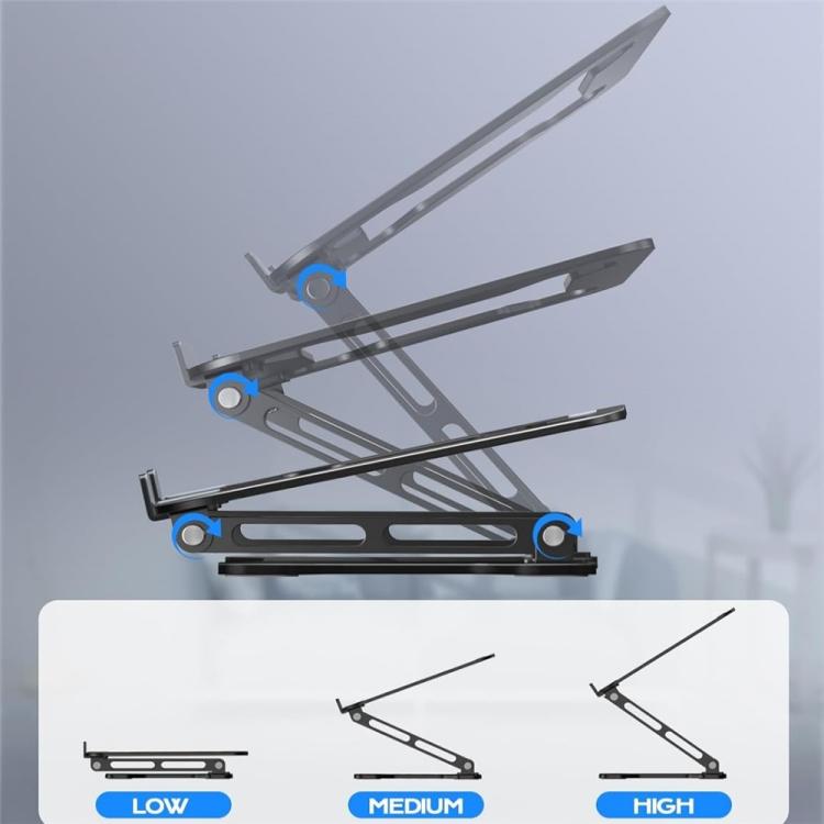 NH-02B Notebooks PC Foldable Adjustable Height Laptop Stand for 10-15.6 inch