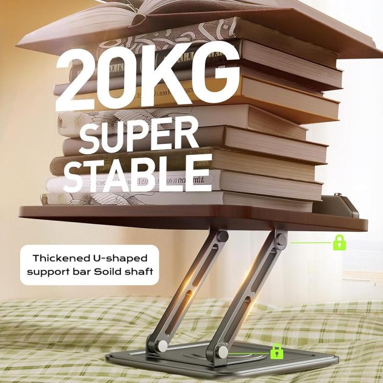 RS-01 Wooden Panel Laptop Support Desktop Book Holder Multifunctional Rotating Reading Stand