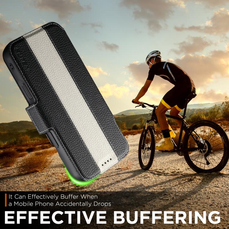 For iPhone 14 Pro Max Suteni Q08 2-in-1 Multi-function Magnetic Wallet Big Litchi Vegan Leather Phone Case