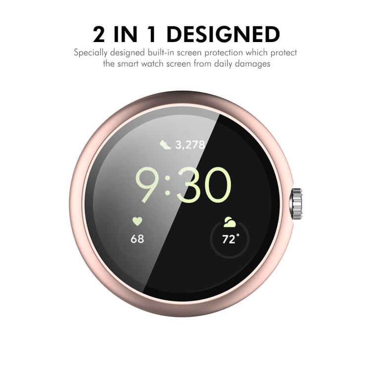 For Google Pixel Watch 4 41mm ENKAY Hat-Prince Full Coverage Tempered Glass Film Integrated PC Watch Cover