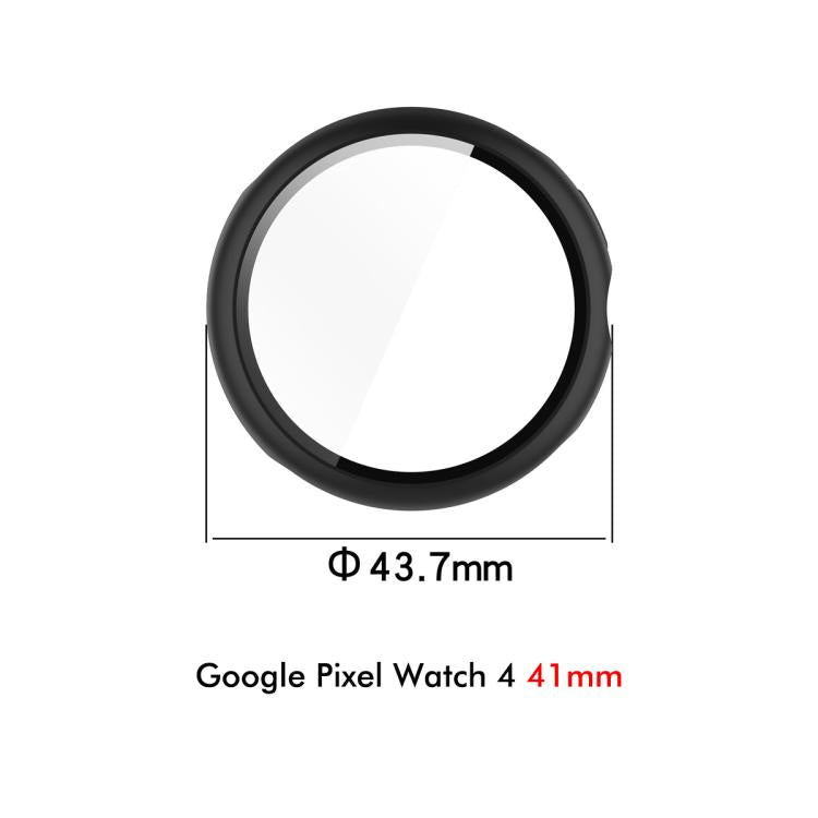 For Google Pixel Watch 4 41mm ENKAY Hat-Prince Full Coverage Tempered Glass Film Integrated PC Watch Cover