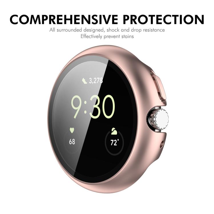 Google Pixel Watch 4 45mm ENKAY Hat-Prince Full Coverage Tempered Glass Film Integrated PC Watch Cover