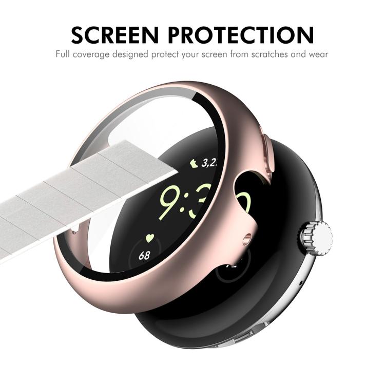 Google Pixel Watch 4 45mm ENKAY Hat-Prince Full Coverage Tempered Glass Film Integrated PC Watch Cover