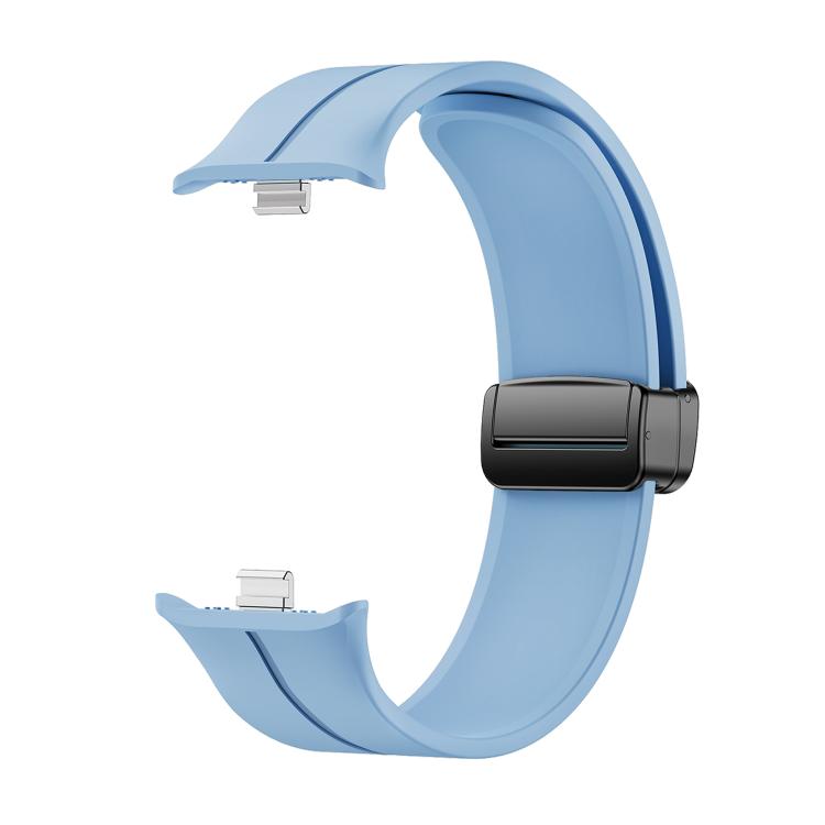 For vivo Watch GT 2 / iQOO Watch GT 2  Magnetic Folding Black Buckle Solid Color Silicone Watch Band