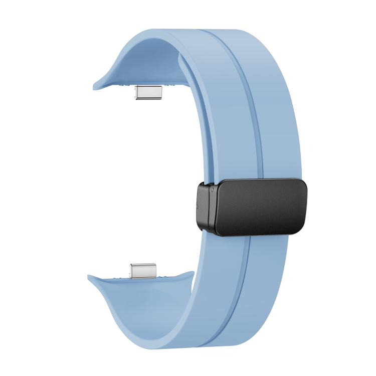 For vivo Watch GT 2 / iQOO Watch GT 2  Magnetic Folding Black Buckle Solid Color Silicone Watch Band