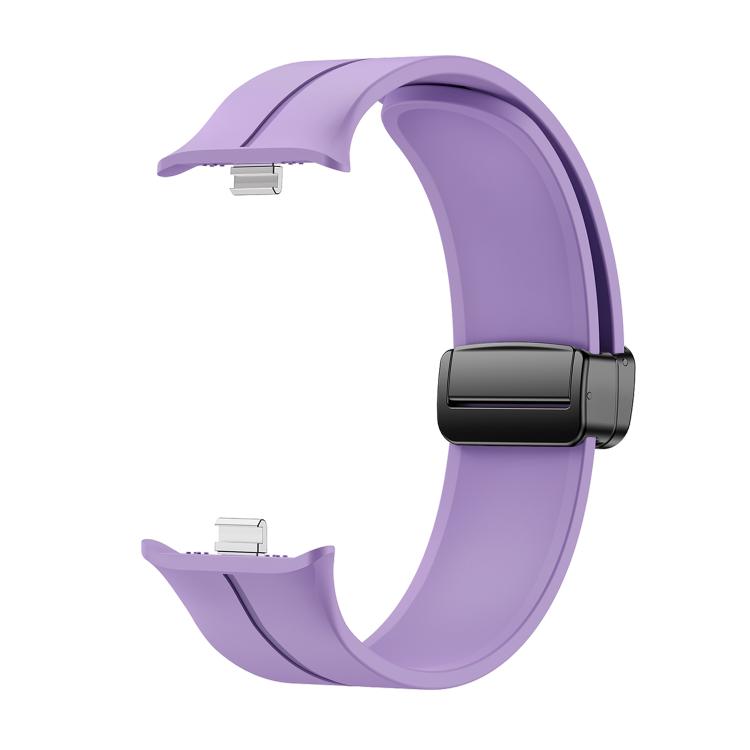 For vivo Watch GT 2 / iQOO Watch GT 2  Magnetic Folding Black Buckle Solid Color Silicone Watch Band