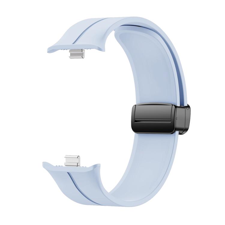 For vivo Watch GT 2 / iQOO Watch GT 2  Magnetic Folding Black Buckle Solid Color Silicone Watch Band