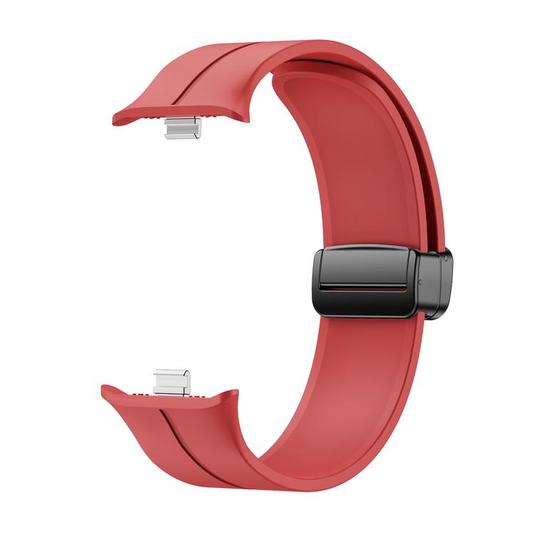 For vivo Watch GT 2 / iQOO Watch GT 2  Magnetic Folding Black Buckle Solid Color Silicone Watch Band