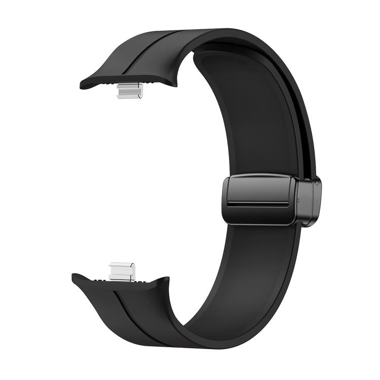 For vivo Watch GT 2 / iQOO Watch GT 2  Magnetic Folding Black Buckle Solid Color Silicone Watch Band