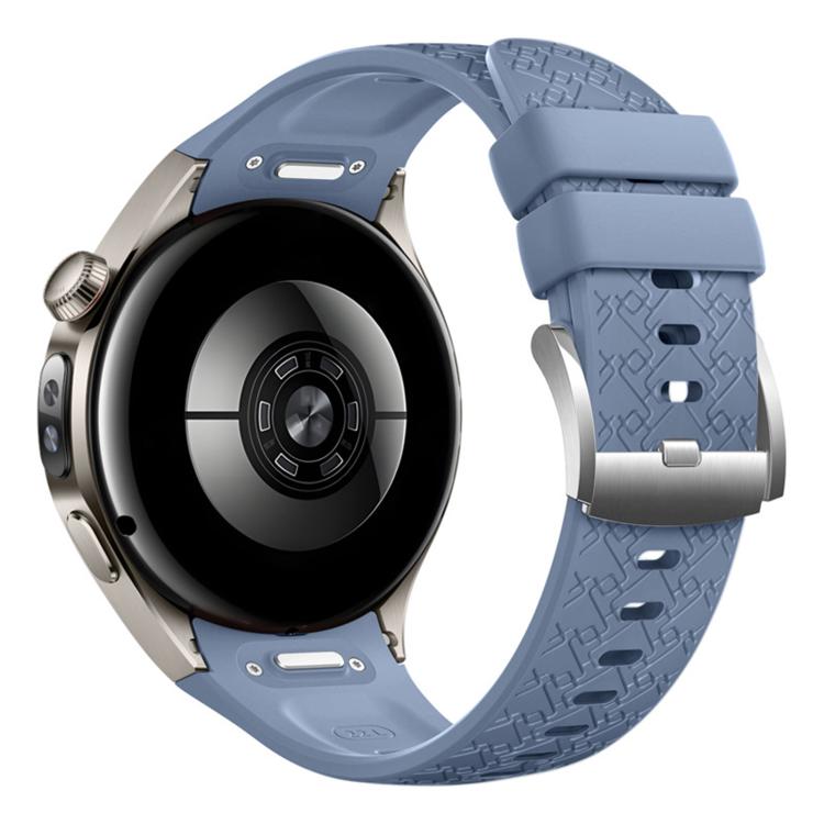 22mm Press Button Heart-Shaped Interwoven Texture Silicone Watch Band