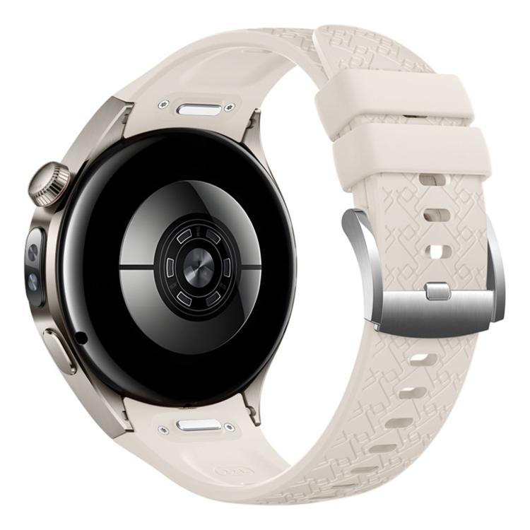 20mm Press Button Heart-Shaped Interwoven Texture Silicone Watch Band