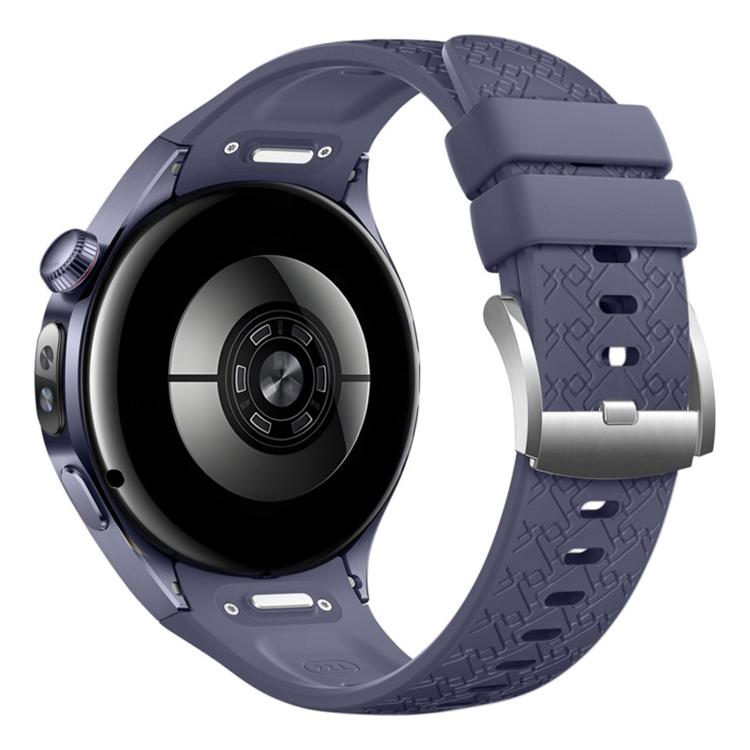 20mm Press Button Heart-Shaped Interwoven Texture Silicone Watch Band