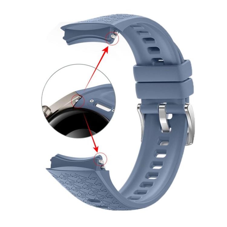 22mm Press Button Heart-Shaped Interwoven Texture Silicone Watch Band