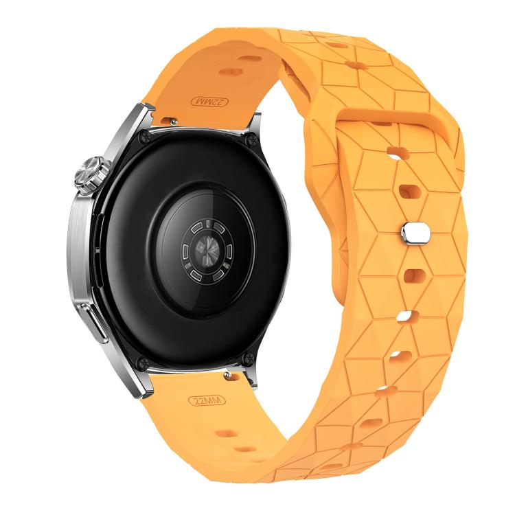 22mm Football Texture Snap Button Reverse Buckle Silicone Watch Band
