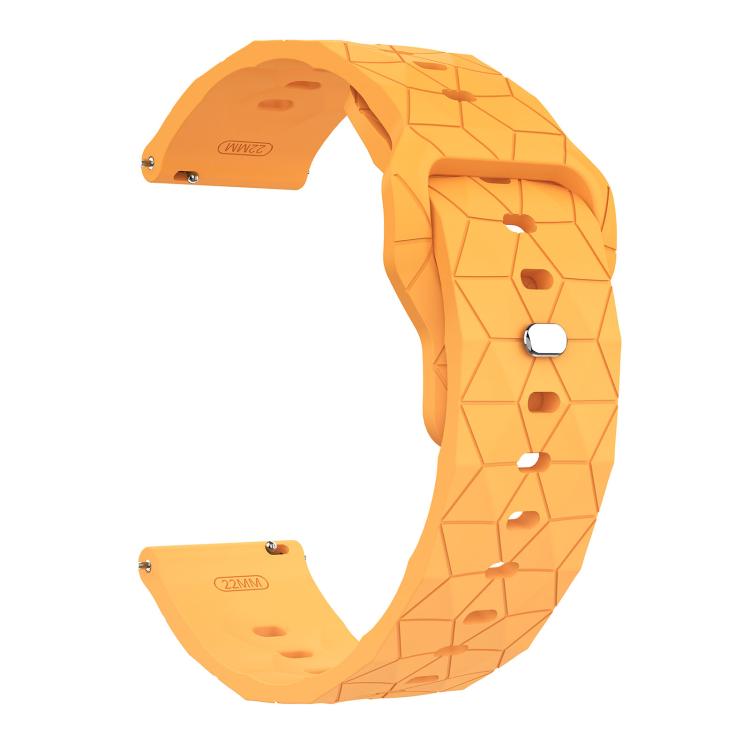 22mm Football Texture Snap Button Reverse Buckle Silicone Watch Band