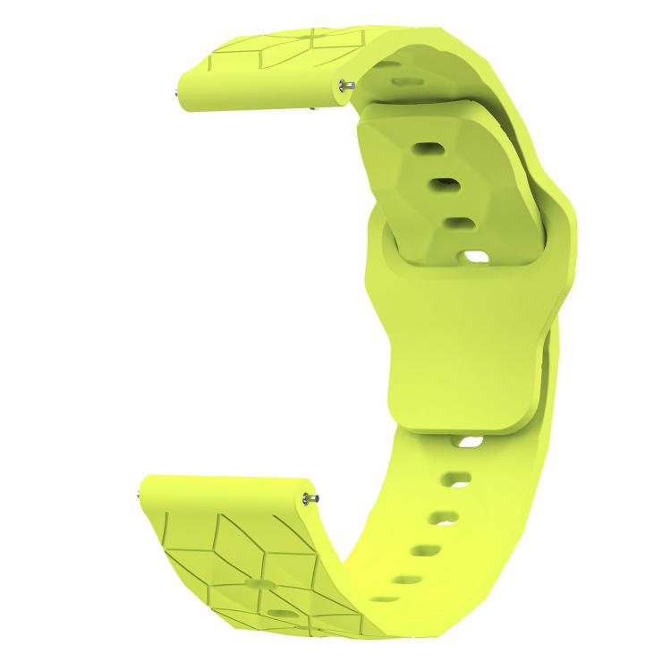 22mm Football Texture Snap Button Reverse Buckle Silicone Watch Band