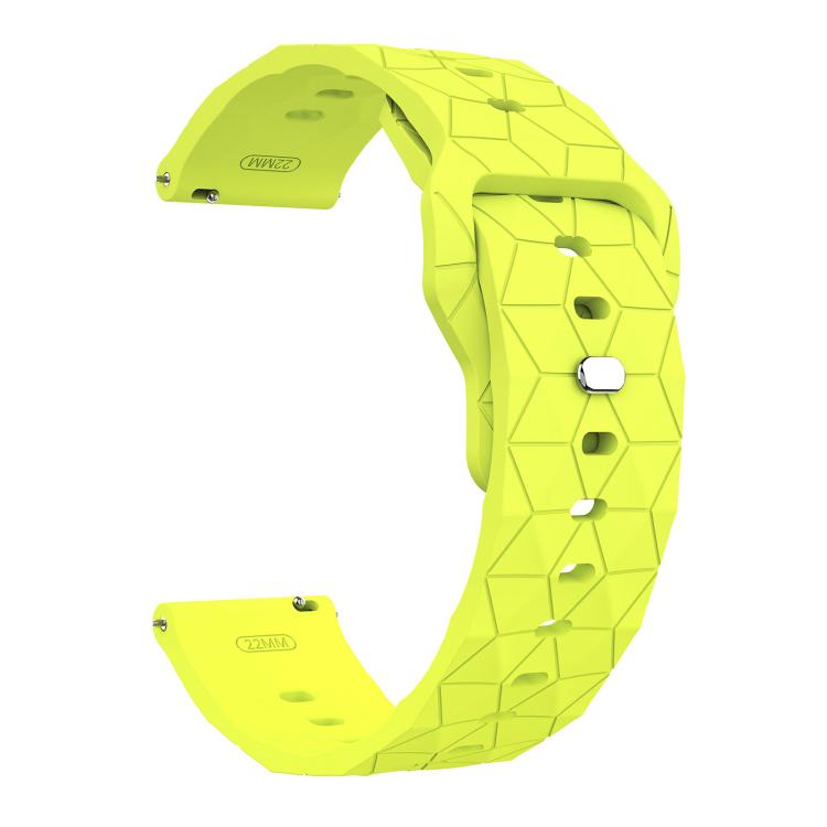 22mm Football Texture Snap Button Reverse Buckle Silicone Watch Band