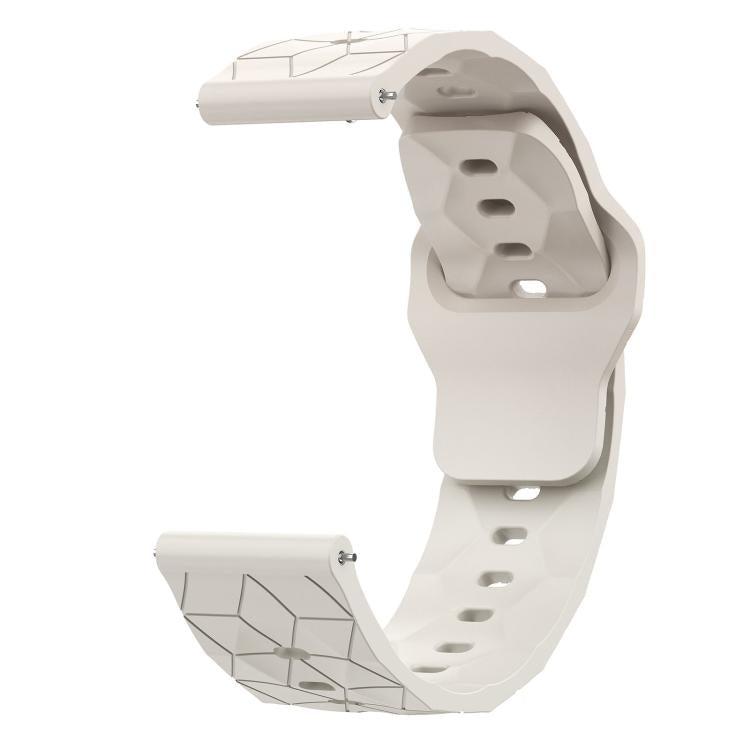 22mm Football Texture Snap Button Reverse Buckle Silicone Watch Band
