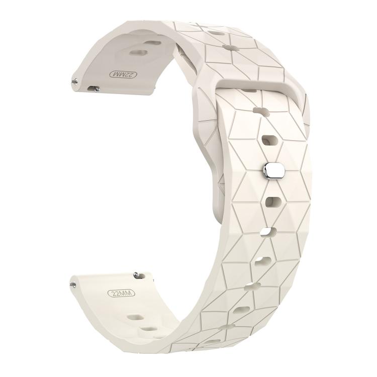 22mm Football Texture Snap Button Reverse Buckle Silicone Watch Band