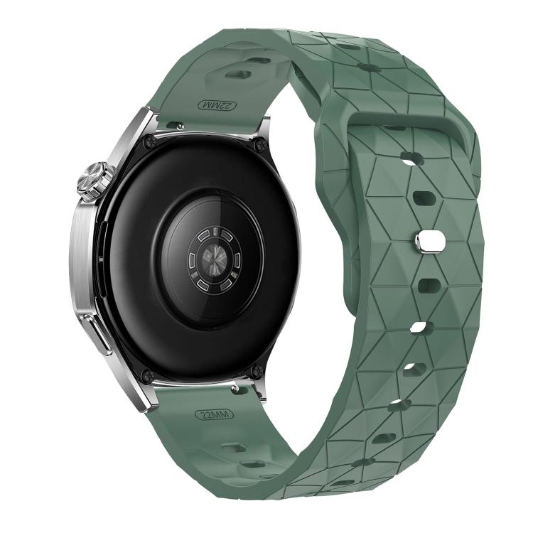 22mm Football Texture Snap Button Reverse Buckle Silicone Watch Band