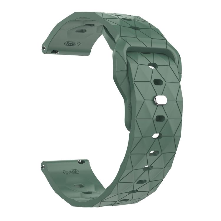 22mm Football Texture Snap Button Reverse Buckle Silicone Watch Band