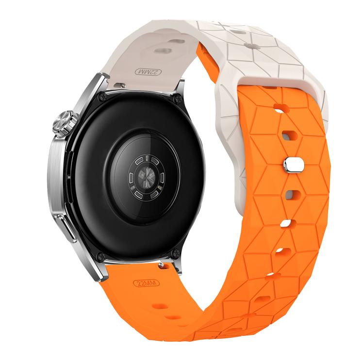 22mm Football Texture Snap Button Reverse Buckle Silicone Watch Band