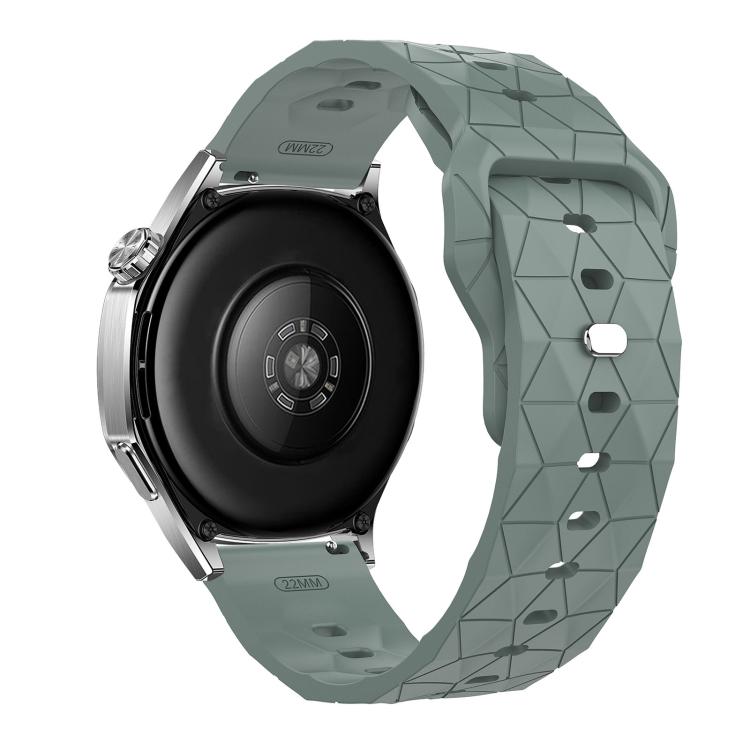 22mm Football Texture Snap Button Reverse Buckle Silicone Watch Band
