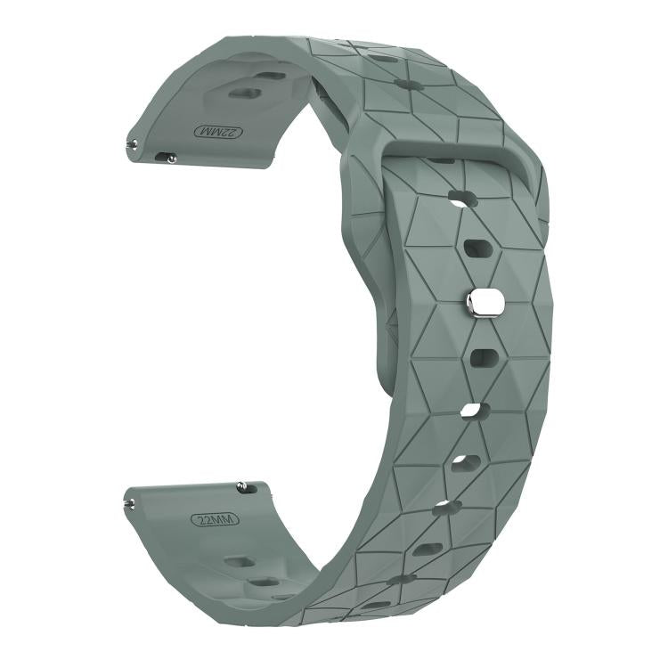 22mm Football Texture Snap Button Reverse Buckle Silicone Watch Band