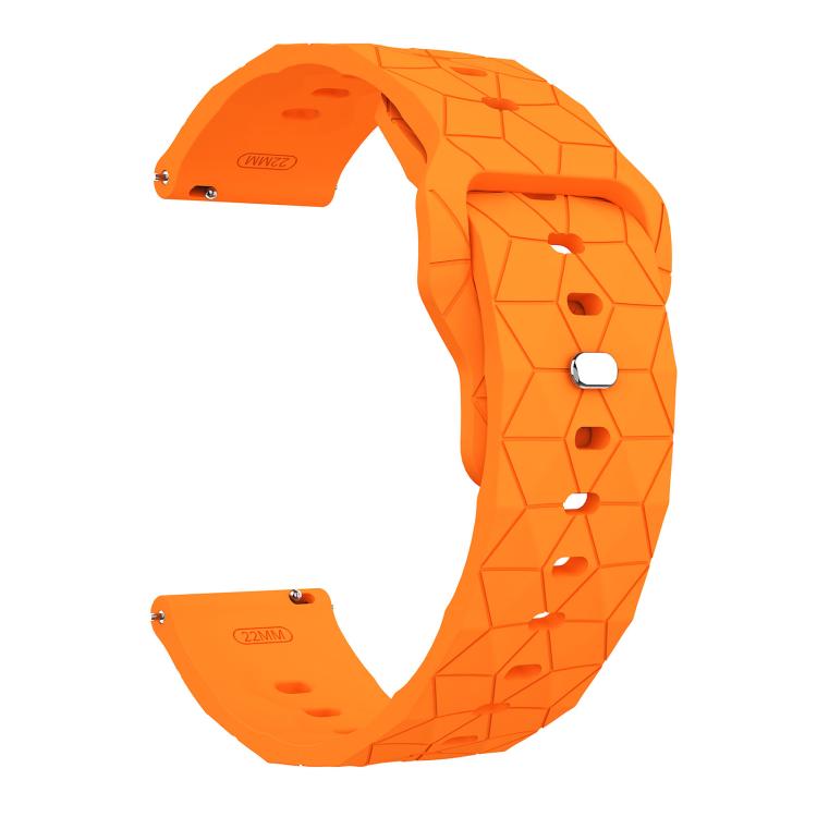 22mm Football Texture Snap Button Reverse Buckle Silicone Watch Band