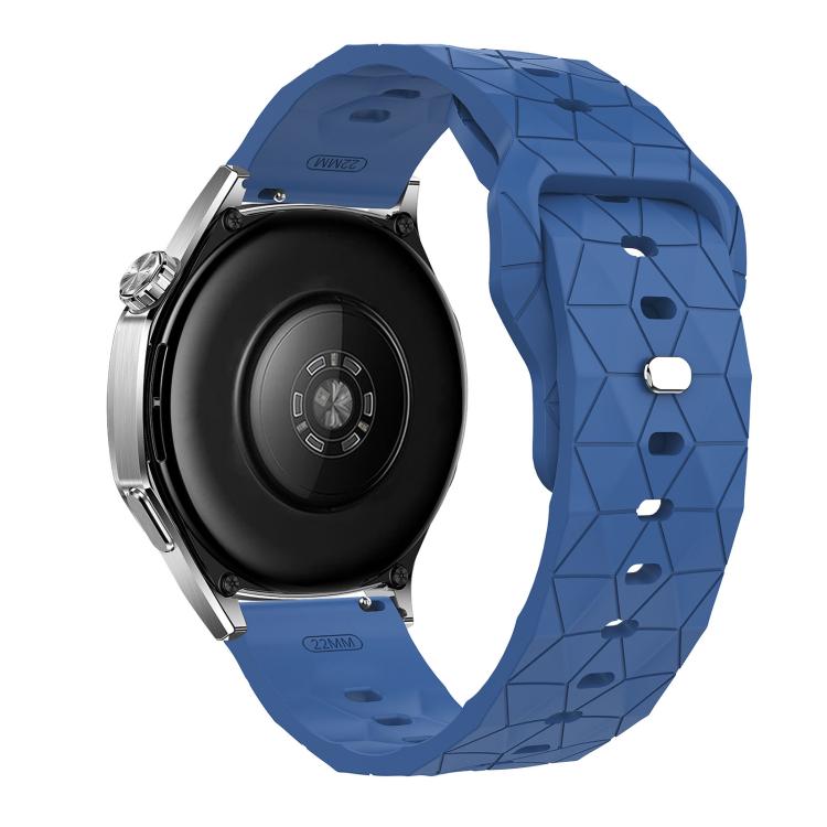 22mm Football Texture Snap Button Reverse Buckle Silicone Watch Band