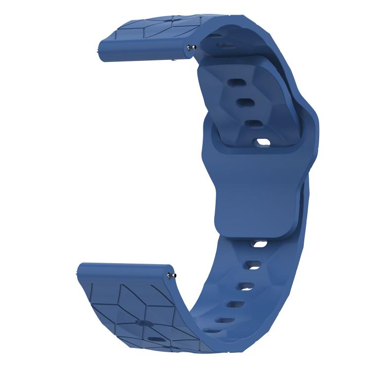 22mm Football Texture Snap Button Reverse Buckle Silicone Watch Band