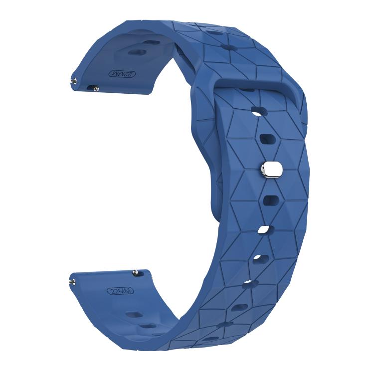 22mm Football Texture Snap Button Reverse Buckle Silicone Watch Band