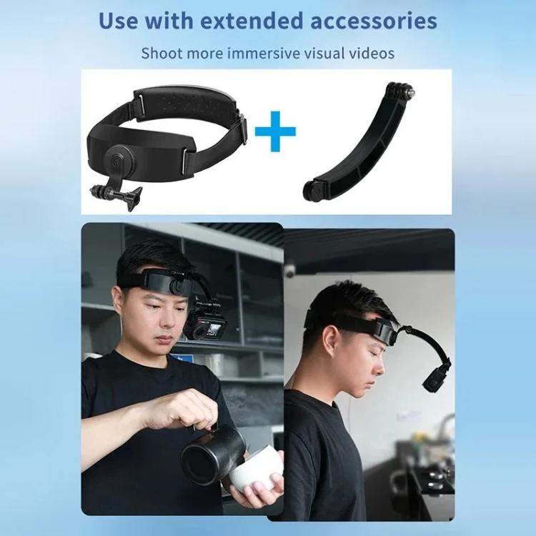 For DJI Action 5 Pro / 4 / 3 Hands-Free Driving Recorder & Sports Camera Mount Head Strap Headband Extended Mount