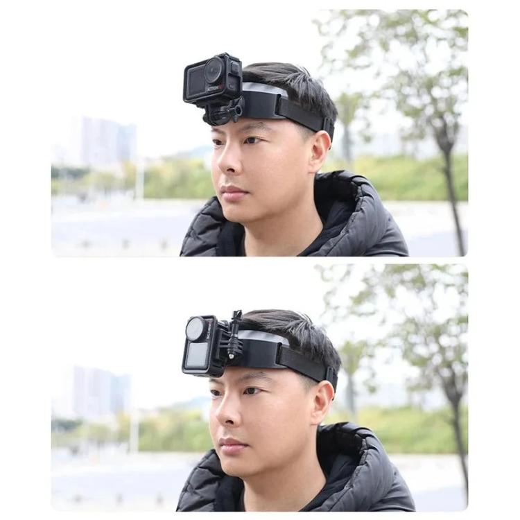 For DJI Action 5 Pro / 4 / 3 Hands-Free Driving Recorder & Sports Camera Mount Head Strap Headband Mount