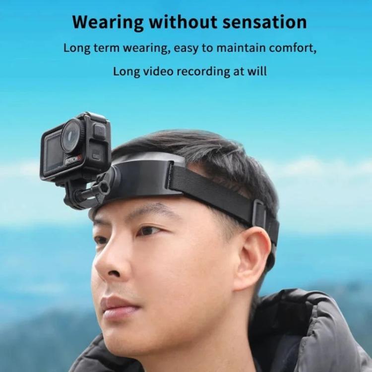 For DJI Action 5 Pro / 4 / 3 Hands-Free Driving Recorder & Sports Camera Mount Head Strap Headband Mount