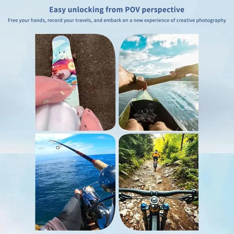 For DJI Action 5 Pro / 4 / 3 Hands-Free Driving Recorder & Sports Camera Mount Head Strap Headband Mount