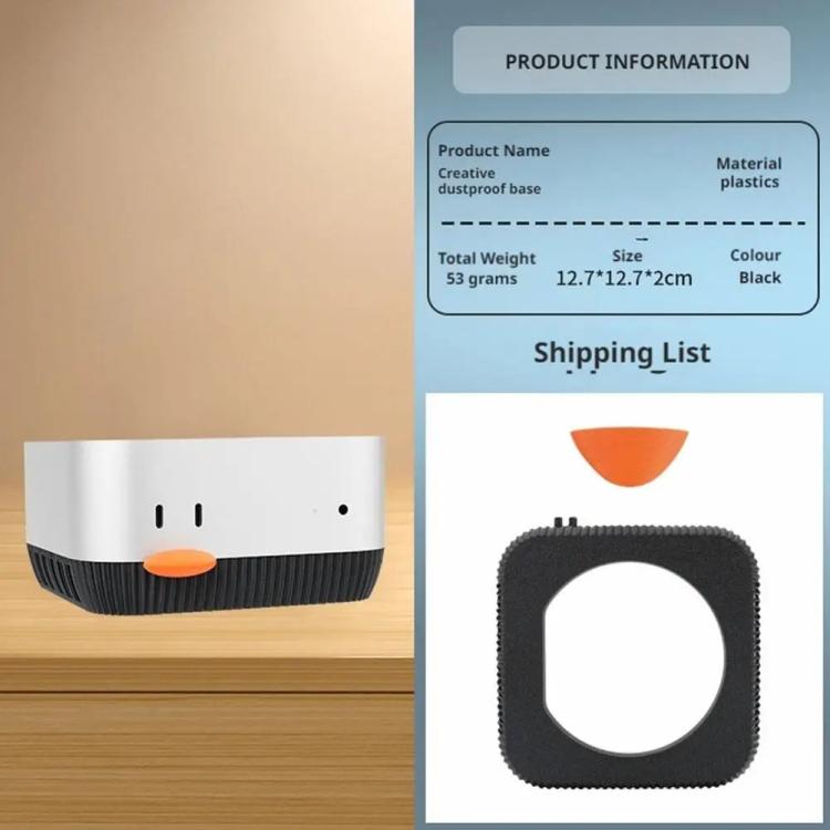 For Mac mini M4 Mini PC Desktop Stand Cooling Bracket Base - Black
