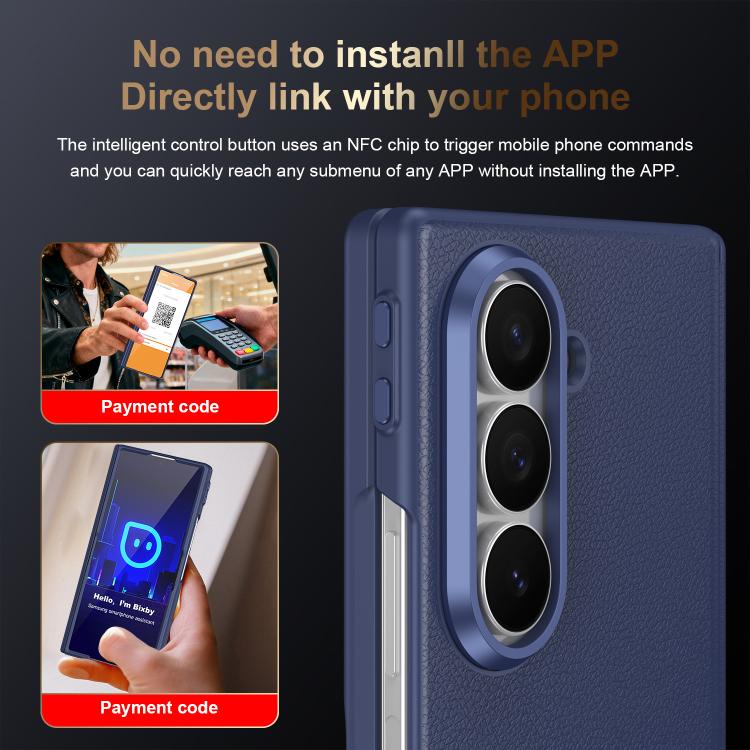 For Samsung Galaxy Z Fold6 5G Zeyuan Intelligent Button Anti-Drop Phone Case