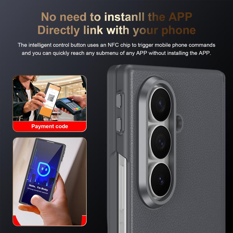 For Samsung Galaxy Z Fold7 Zeyuan Intelligent Button Anti-Drop Phone Case