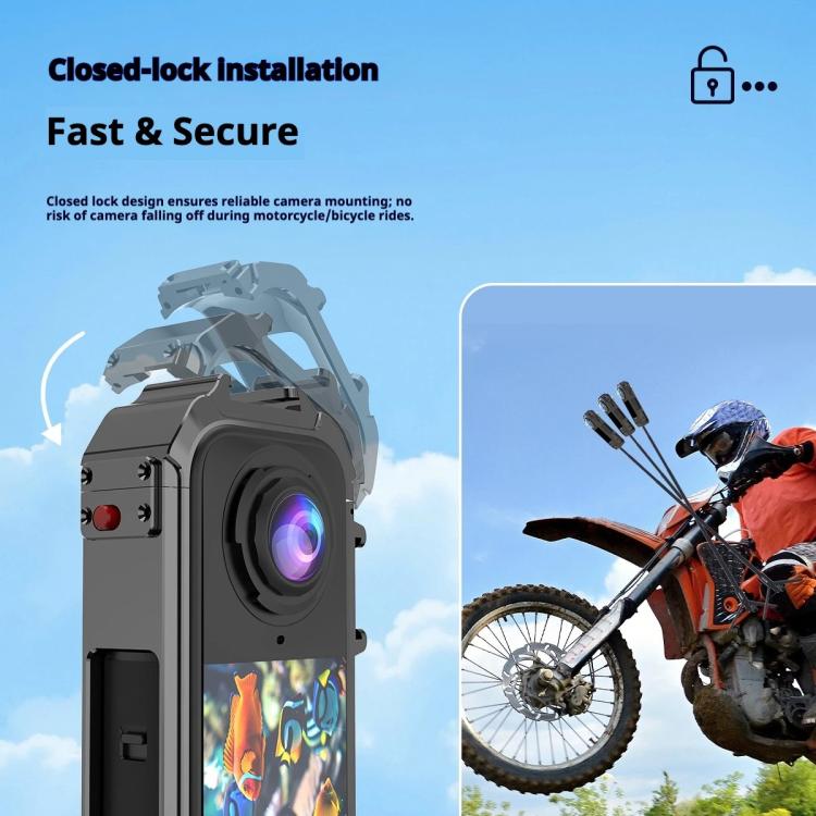 For Insta360 X4 Air  Quick Release Metal Protective Cage Rig with Cold Shoe Bases
