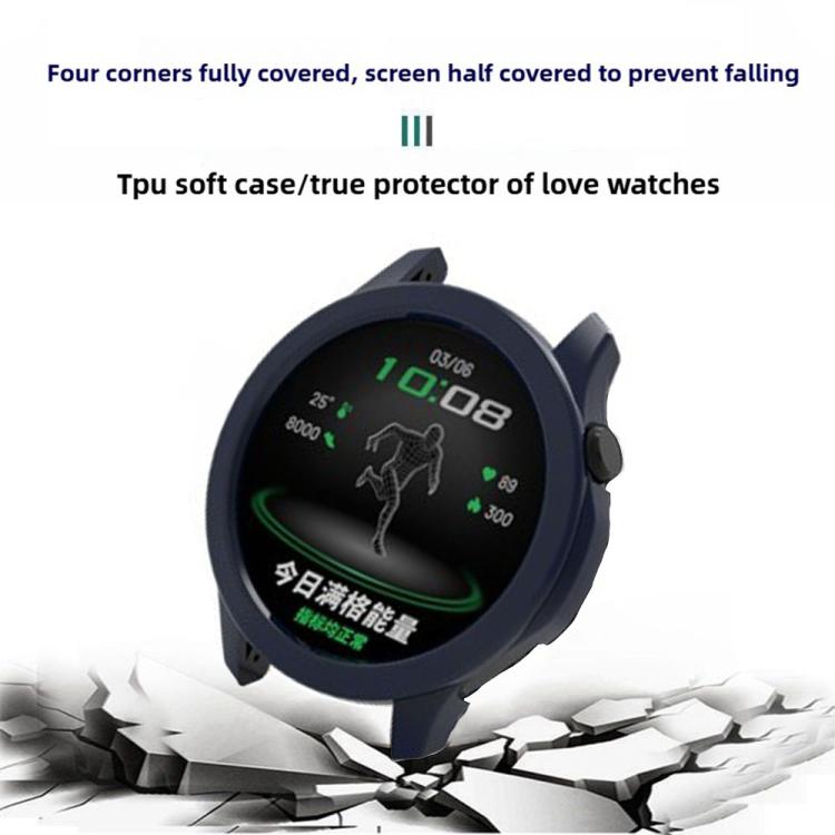 For OPPO Watch S Half Coverage Hollow TPU Solid Color Watch Protective Cover